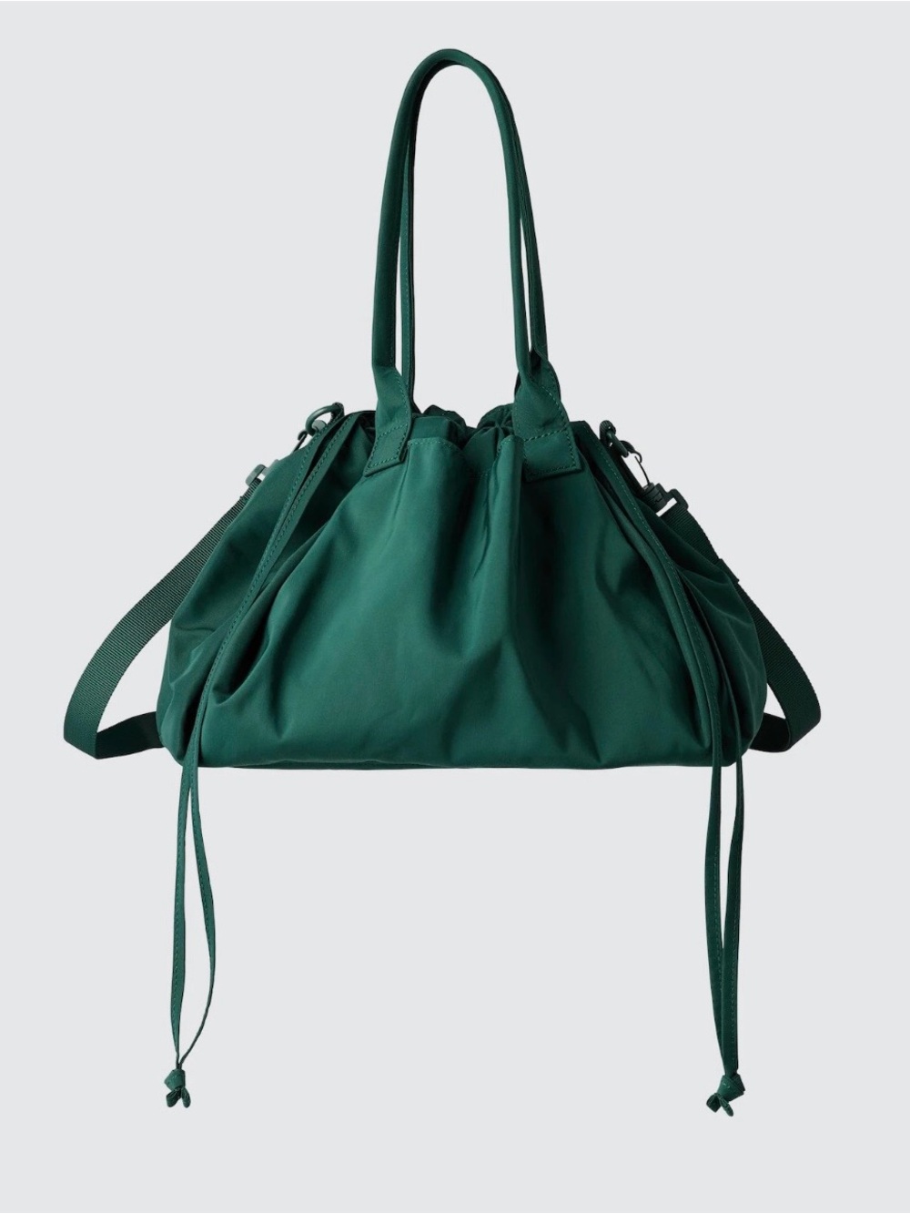 Clare Waight Keller x Uniqlo C: Deep Green Drawstring Shoulder Bag